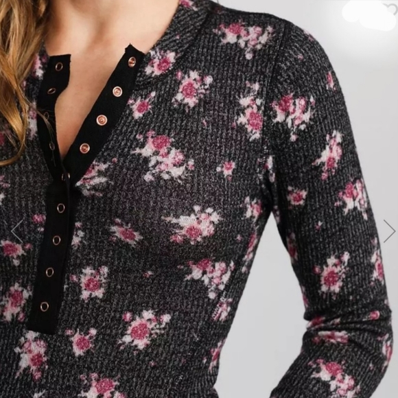 Free People Intimately One Of The Girls Black Floral Combo XS FP1047 - Picture 3 of 6